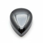 Hematite (Gunmetal) 1PC Medium 8x10 MM Pear Cabochon Gray Pure semi Precious Precious Gemstone
