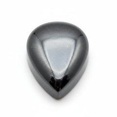 Hematite (Gunmetal) 1PC Medium 8x10 MM Pear Cabochon Gray Pure semi Precious Precious Gemstone