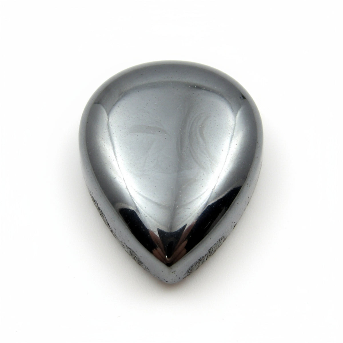 Hematite (Gunmetal) 1PC Large 8x12 MM Pear Cabochon Gray Brilliant semi Precious Loose Gems