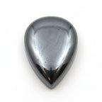 Hematite (Gunmetal) 1PC Large 9x11 MM Pear Cabochon Gray Fiery semi Precious Gems
