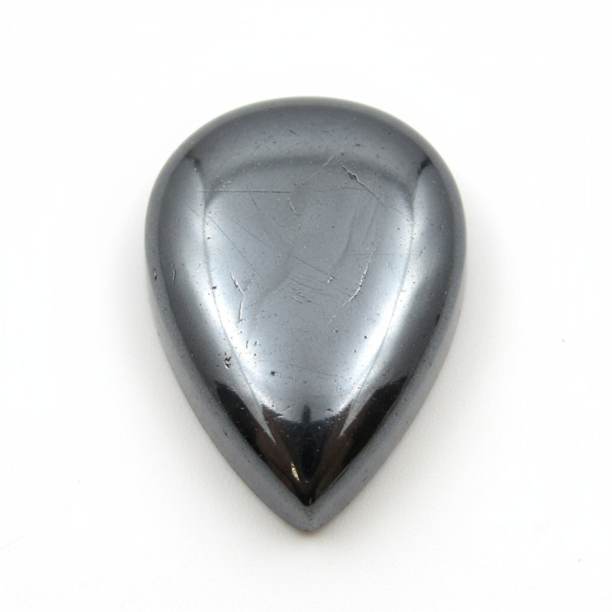 Hematite (Gunmetal) 1PC Large 9x11 MM Pear Cabochon Gray Fiery semi Precious Gems