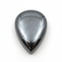 Hematite (Gunmetal) 1PC Large 9x11 MM Pear Cabochon Gray Fiery semi Precious Gems