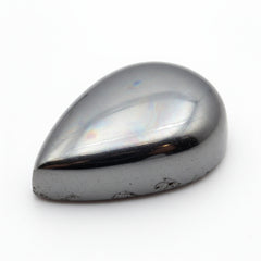 Hematite (Gunmetal) 1PC Large 9x11 MM Pear Cabochon Gray Fiery semi Precious Gems