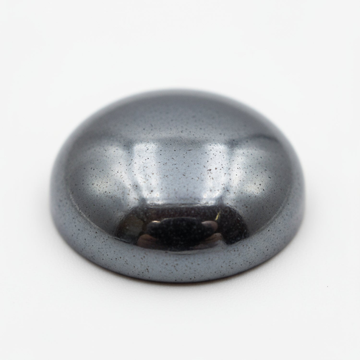 Hematite (Gunmetal) 1PC Large 10x10 MM Round Cabochon Gray Fine semi Precious Gems