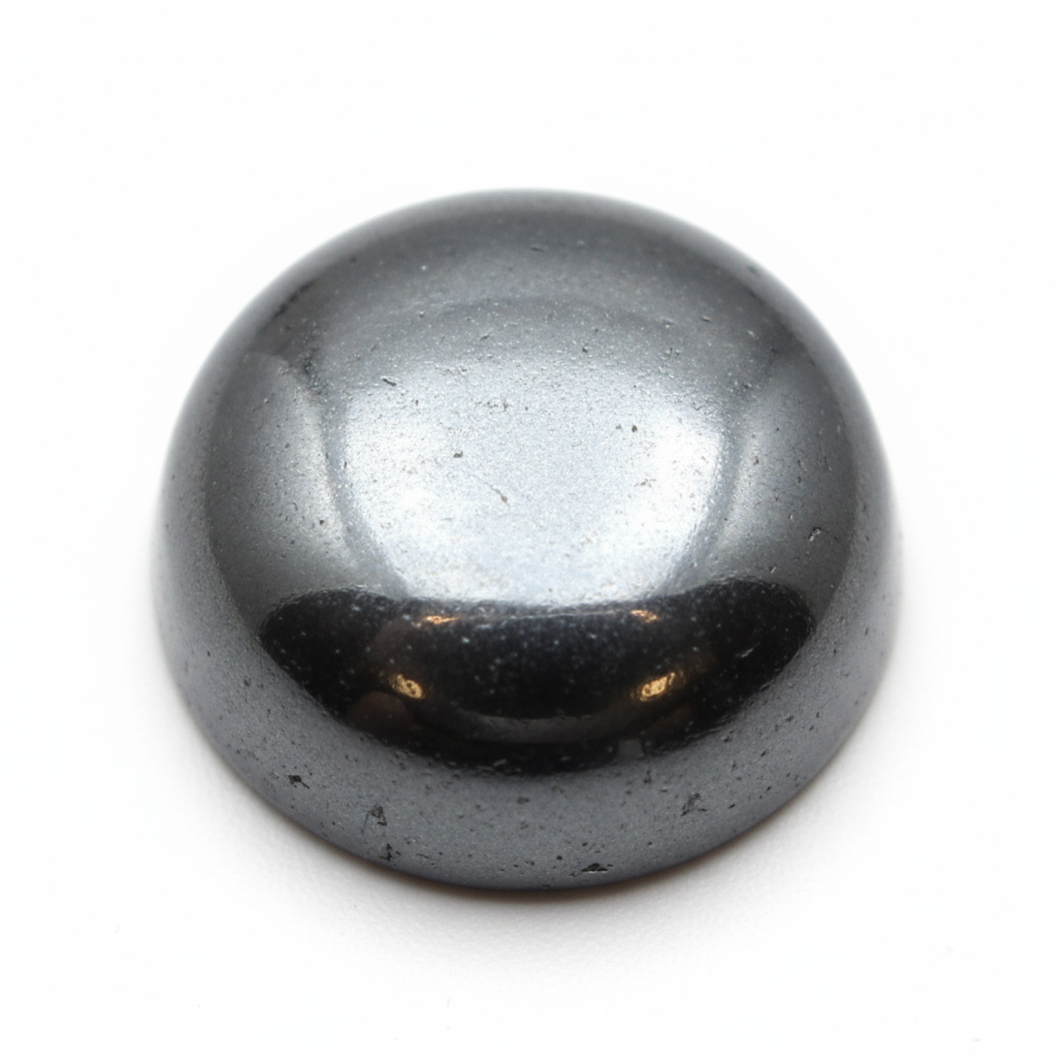 Hematite (Gunmetal) 1PC Large 11x11 MM Round Cabochon Gray High-Quality semi Precious Loose Gems メイン画像