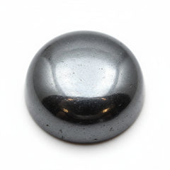 Hematite (Gunmetal) 1PC Large 11x11 MM Round Cabochon Gray High-Quality semi Precious Loose Gems