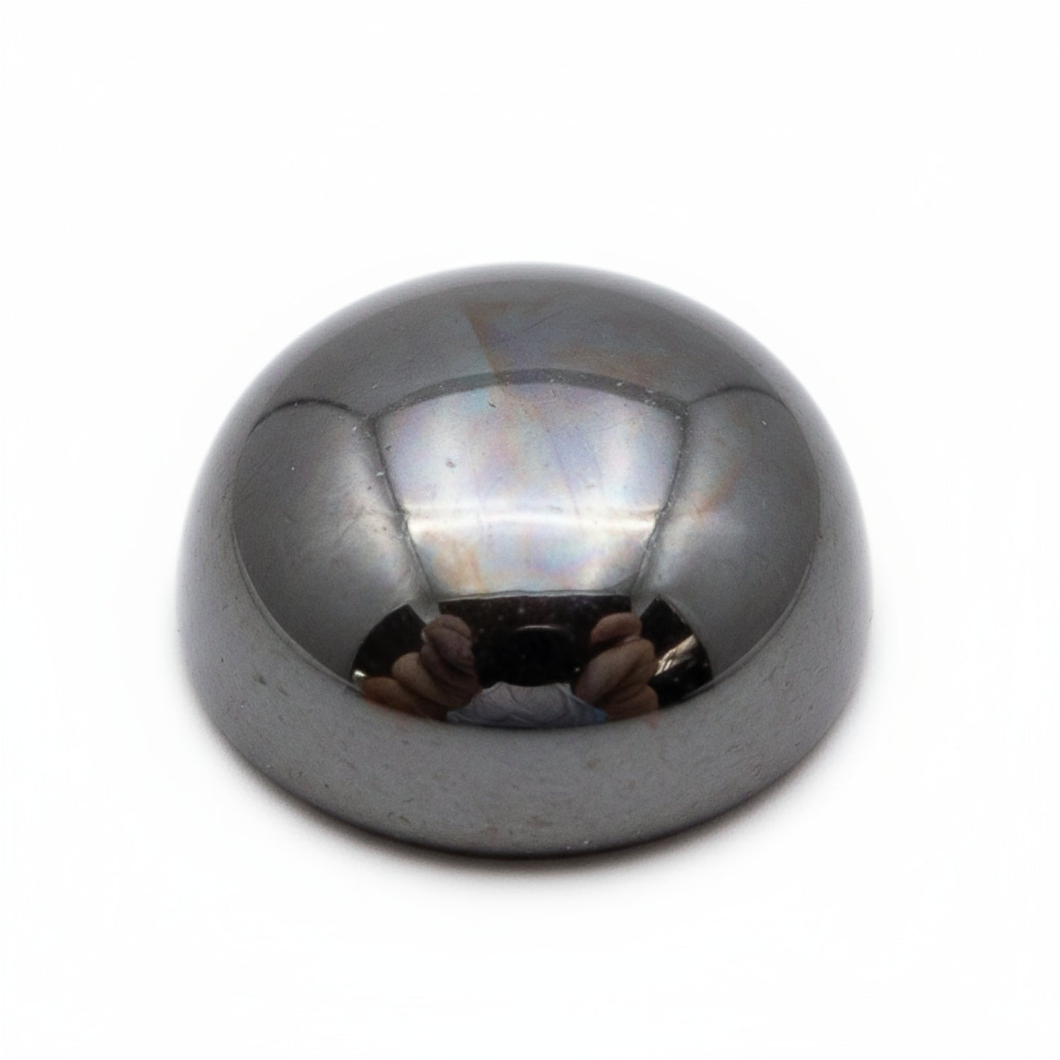 Hematite (Gunmetal) 1PC Large 11x11 MM Round Cabochon Gray High-Quality semi Precious Loose Gems