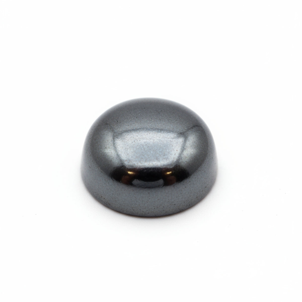 Hematite (Gunmetal) 10PC Tiny 3x3 MM Round Cabochon Gray Brilliant semi Precious Precious Gemstone