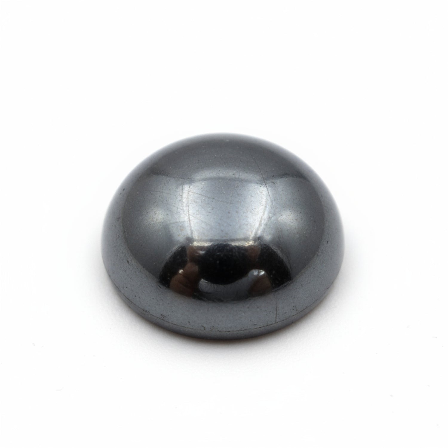 Hematite (Gunmetal) 10PC Tiny 4x4 MM Round Cabochon Gray Sparkling semi Precious Gems