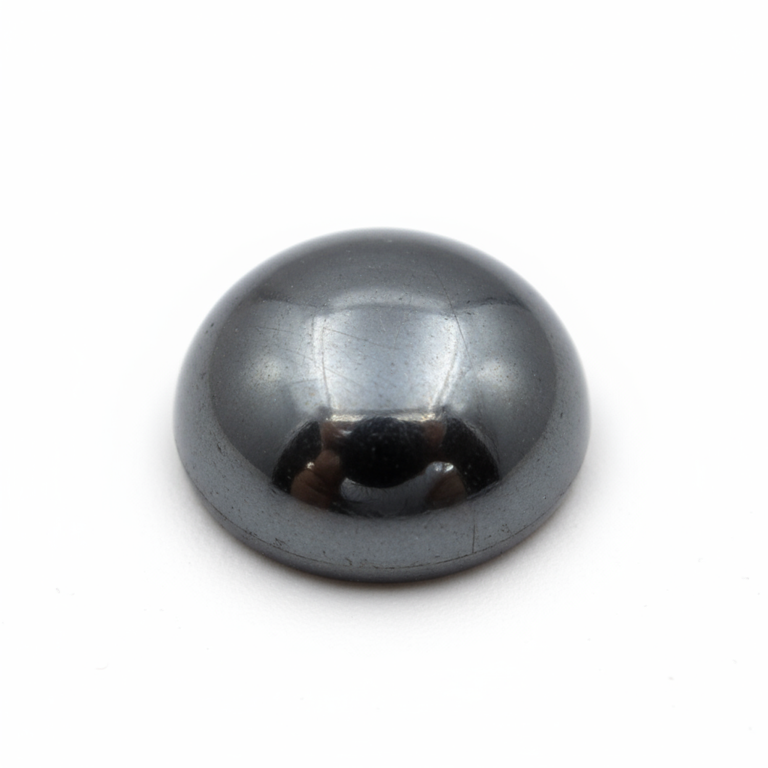 Hematite (Gunmetal) 10PC Tiny 4x4 MM Round Cabochon Gray Sparkling semi Precious Gems メイン画像