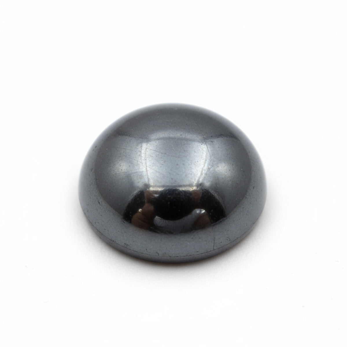Hematite (Gunmetal) 10PC Tiny 4x4 MM Round Cabochon Gray Sparkling semi Precious Gems