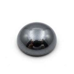 Hematite (Gunmetal) 10PC Tiny 4x4 MM Round Cabochon Gray Sparkling semi Precious Gems