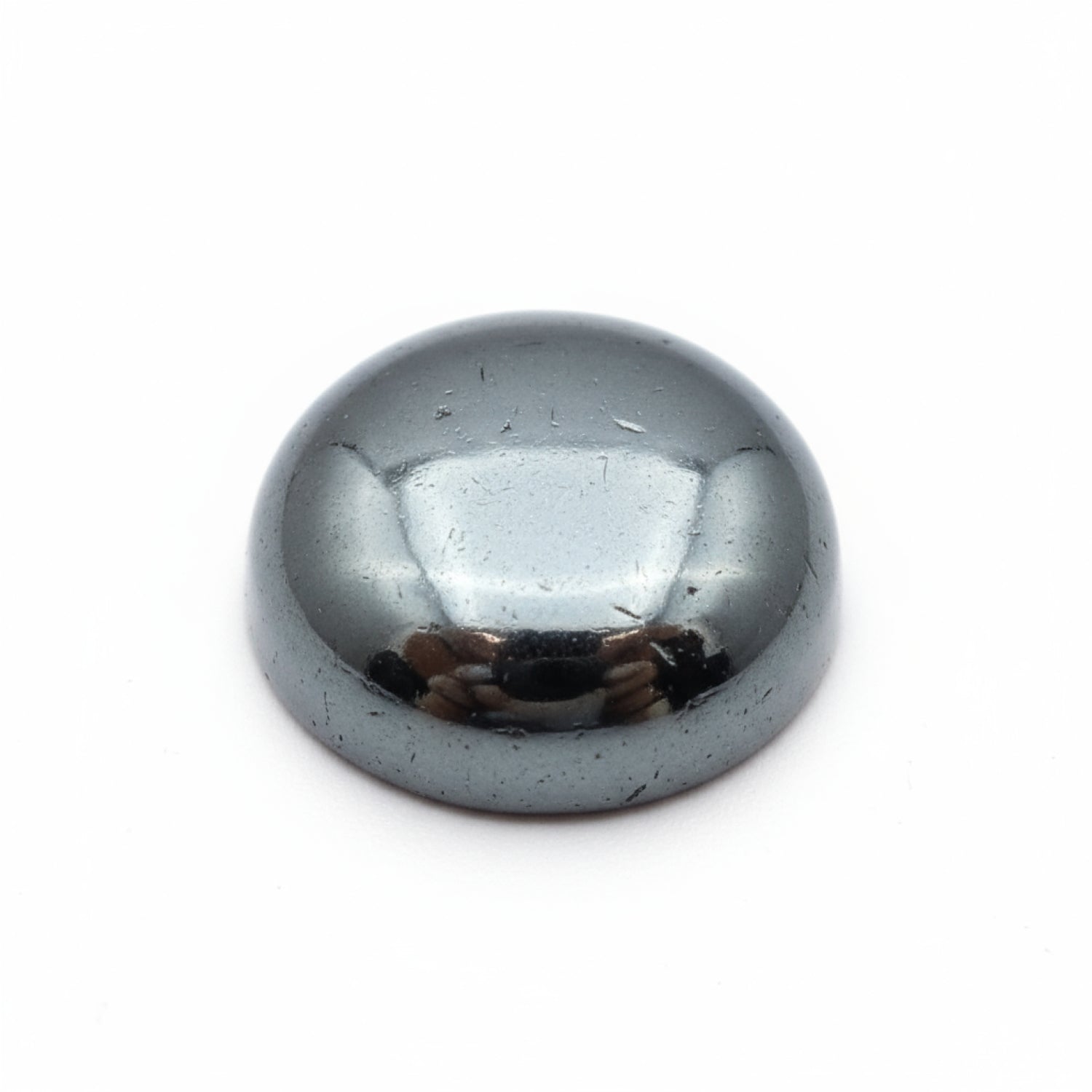 Hematite (Gunmetal) 10PC Tiny 4x4 MM Round Cabochon Gray Sparkling semi Precious Gems