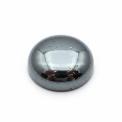 Hematite (Gunmetal) 10PC Tiny 4x4 MM Round Cabochon Gray Sparkling semi Precious Gems