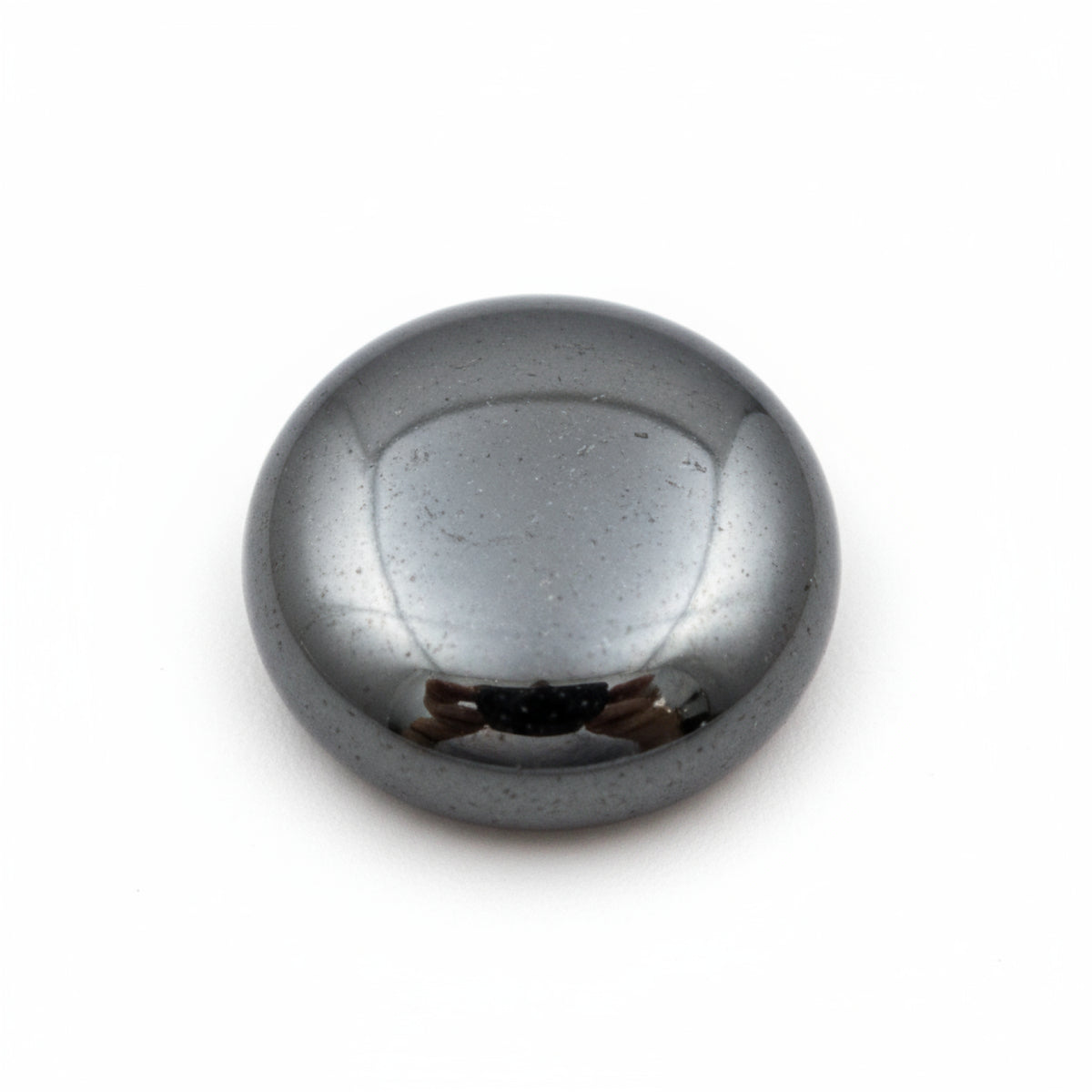 Hematite (Gunmetal) 1PC Tiny 6x6 MM Round Cabochon Gray Splendid semi Precious Loose Gemstone