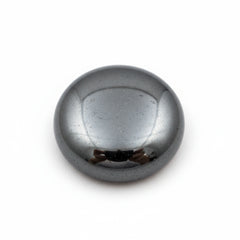Hematite (Gunmetal) 1PC Tiny 6x6 MM Round Cabochon Gray Splendid semi Precious Loose Gemstone