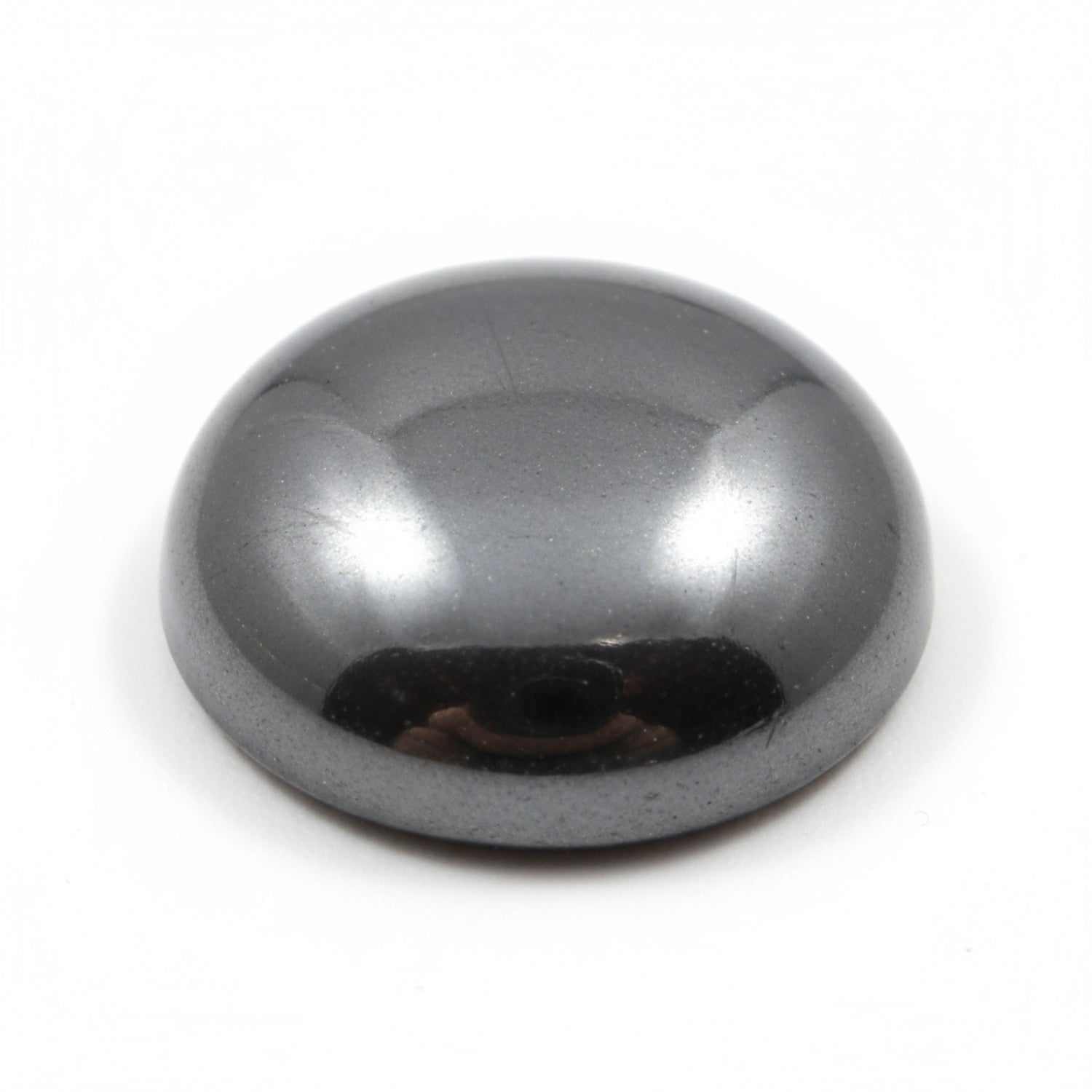 Hematite (Gunmetal) 1PC Tiny 6x6 MM Round Cabochon Gray Splendid semi Precious Loose Gemstone