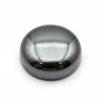 Hematite (Gunmetal) 1PC Small 7x7 MM Round Cabochon Gray Luster semi Precious Loose Gemstones