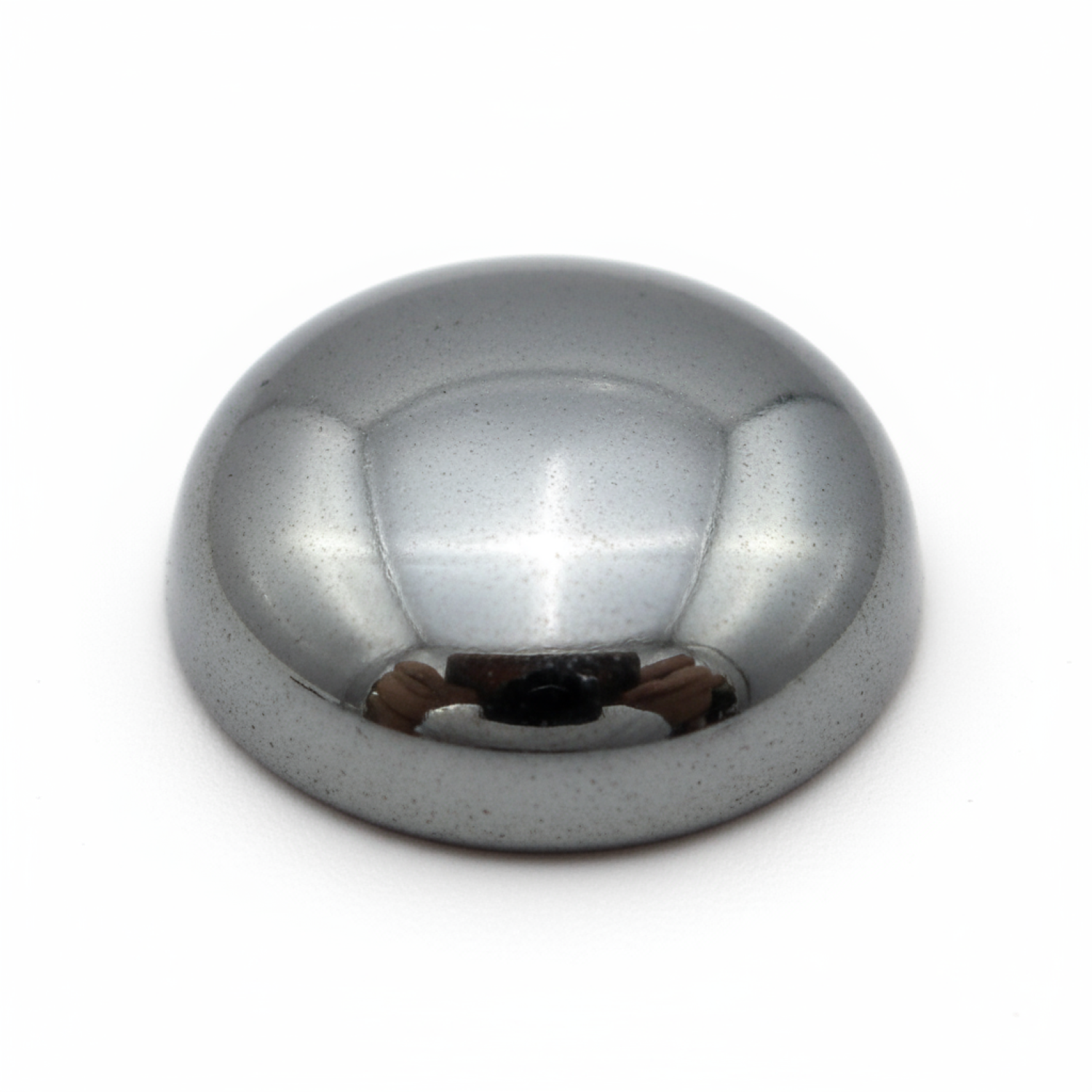 Hematite (Gunmetal) 1PC Small 7x7 MM Round Cabochon Gray Luster semi Precious Loose Gemstones Imagen secundaria del producto