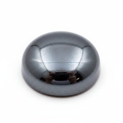 Hematite (Gunmetal) 1PC Small 8x8 MM Round Cabochon Gray Lustrous semi Precious Semi Precious Gemstone