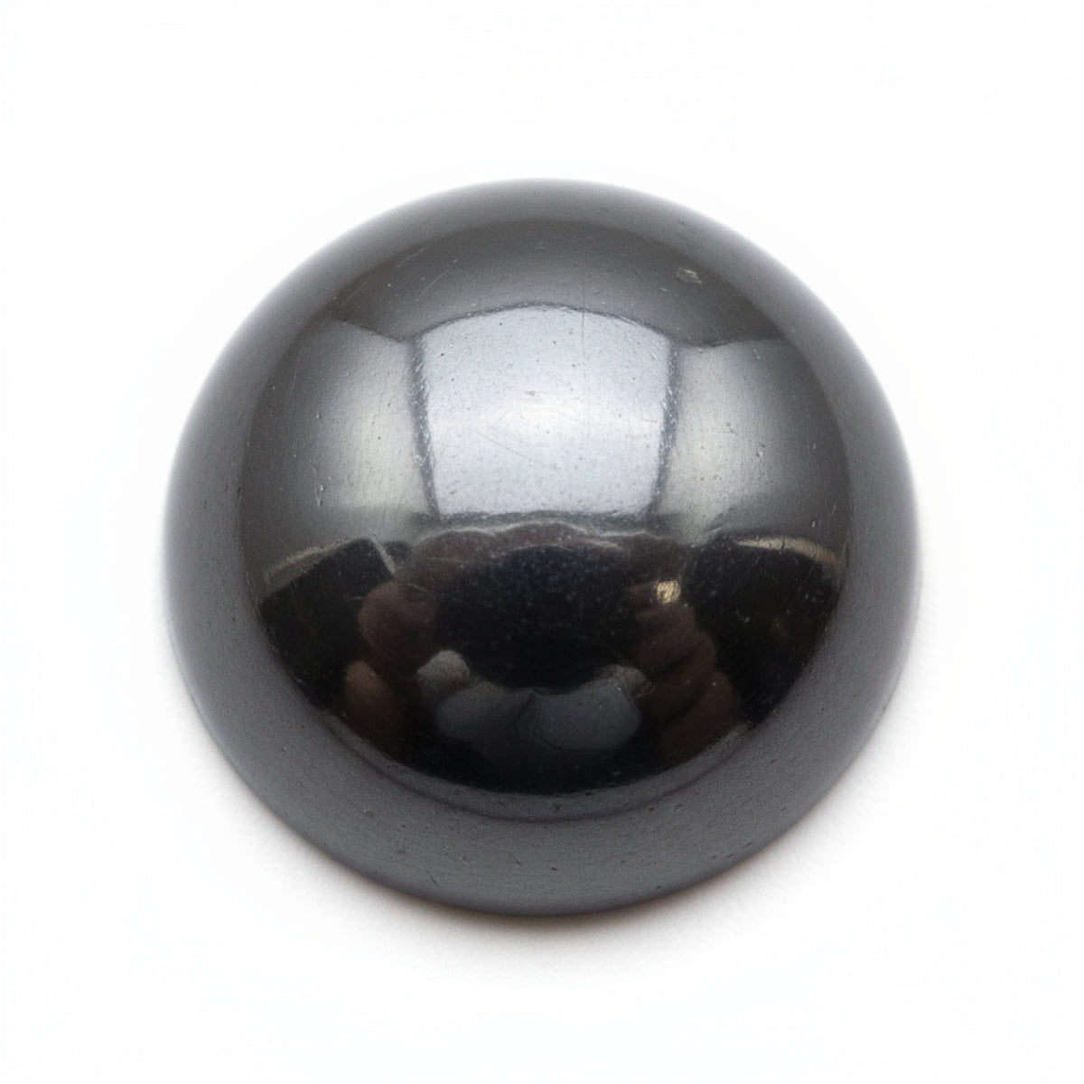 Hematite (Gunmetal) 1PC Medium 9x9 MM Round Cabochon Gray Shine semi Precious Precious Gemstone