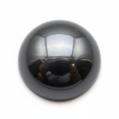 Hematite (Gunmetal) 1PC Medium 9x9 MM Round Cabochon Gray Shine semi Precious Precious Gemstone