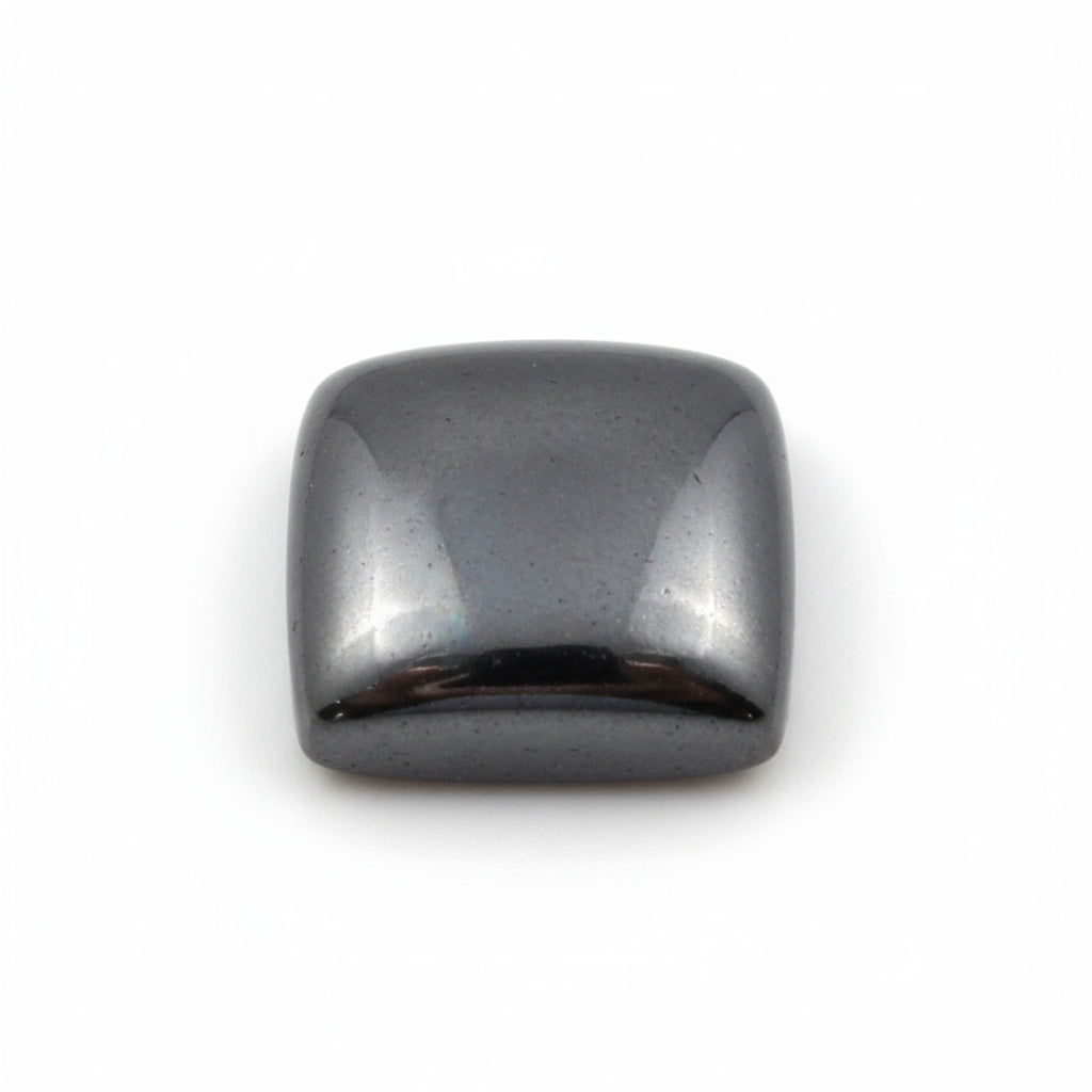 Hematite (Gunmetal) 1PC Large 10x10 MM Square Cabochon Gray Luster semi Precious Precious Gemstone