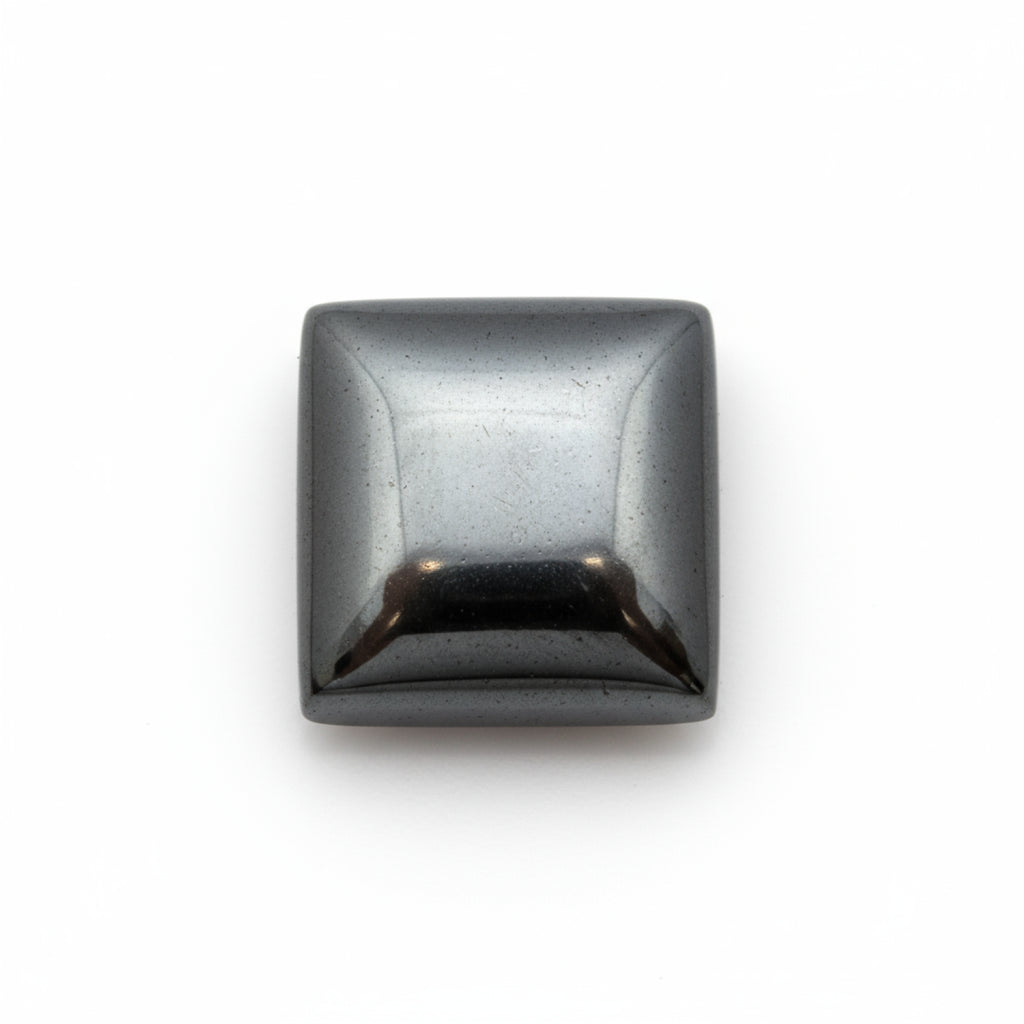 Hematite (Gunmetal) 10PC Tiny 3x3 MM Square Cabochon Gray Superior semi Precious Semi Precious Gemstone