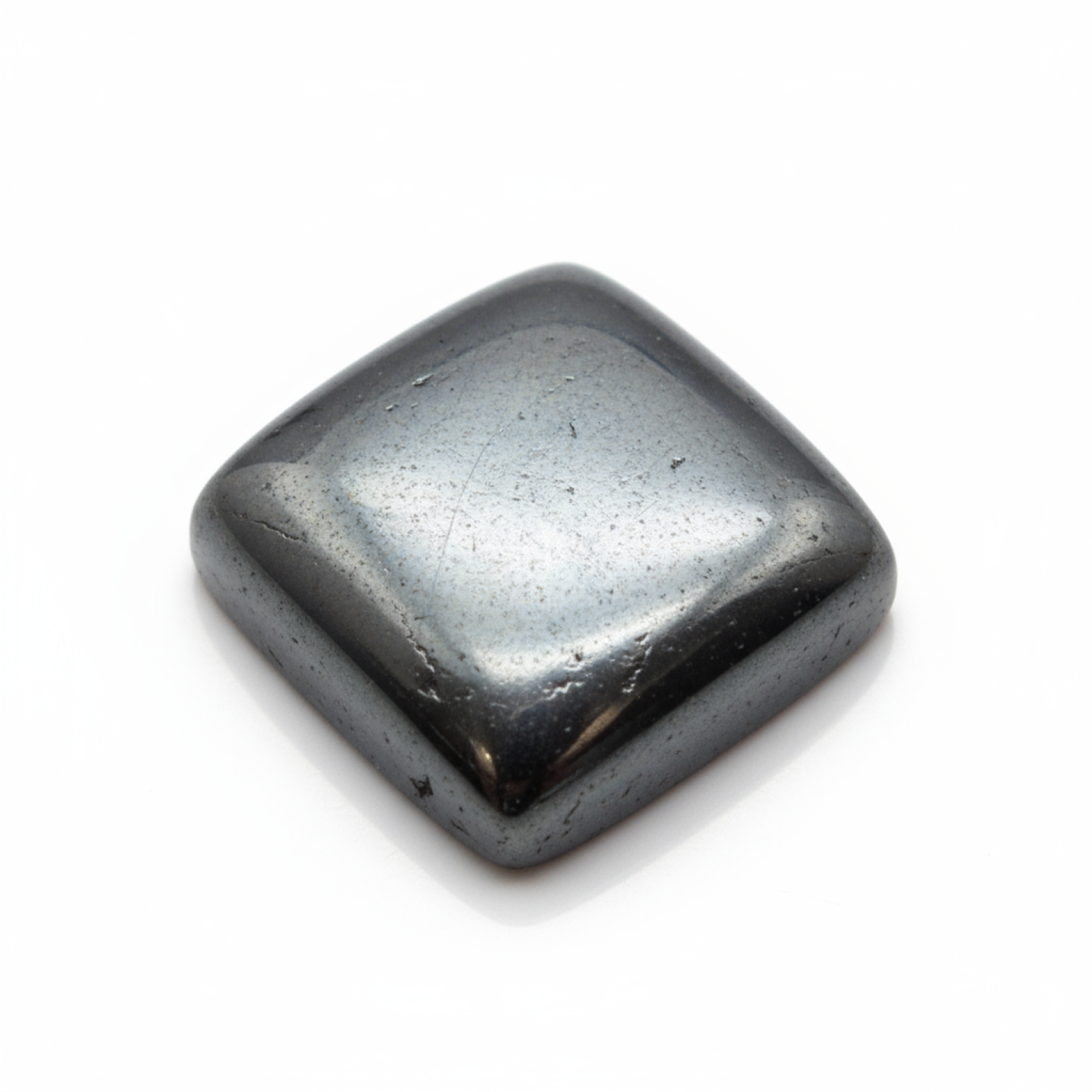 Hematite (Gunmetal) 10PC Tiny 4x4 MM Square Cabochon Gray Pure semi Precious Precious Gemstone Image secondaire du produit