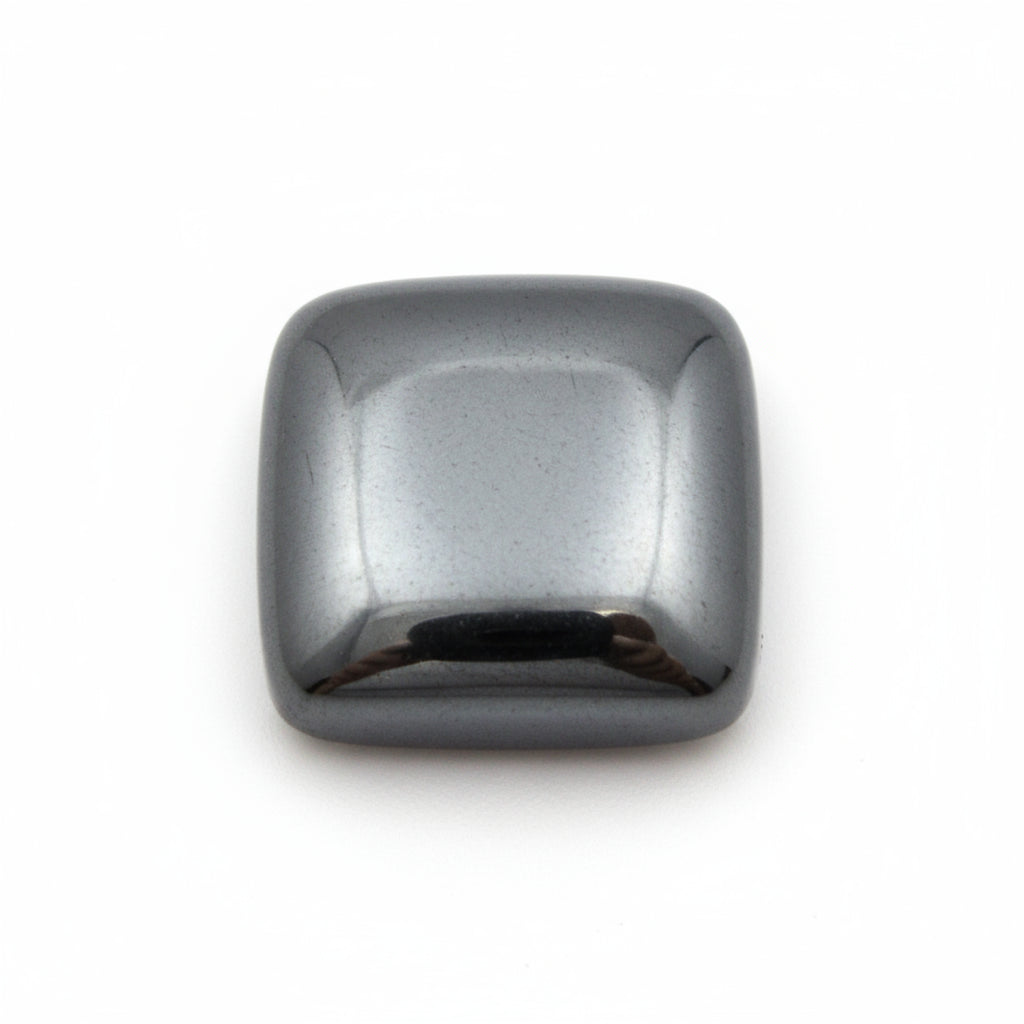 Hematite (Gunmetal) 10PC Tiny 5x5 MM Square Cabochon Gray Fiery semi Precious Gems
