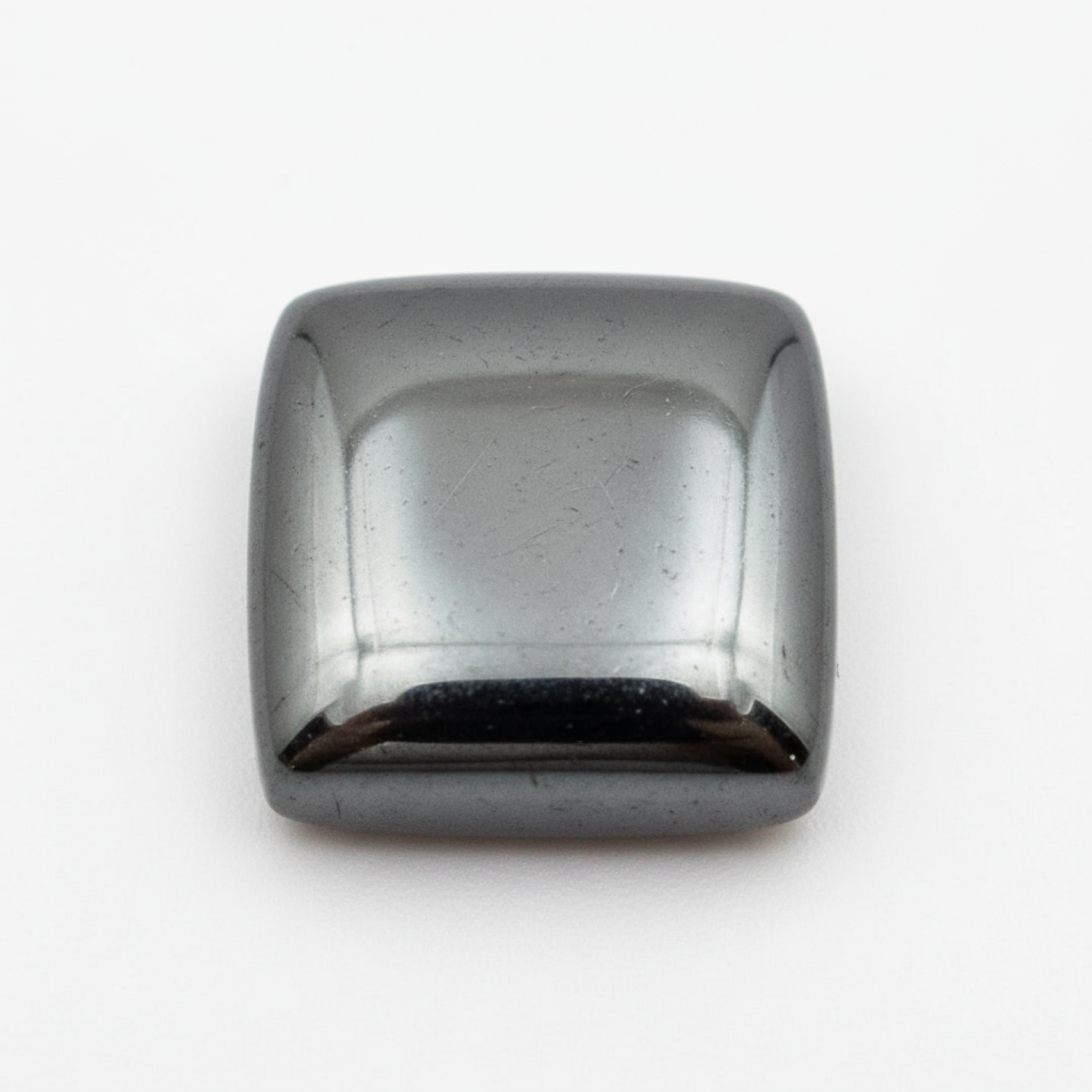 ヘマタイト（ガンメタル）10個入り 5x5 MM スクエアカボション グレー ファイアリー 半貴石 サブ画像