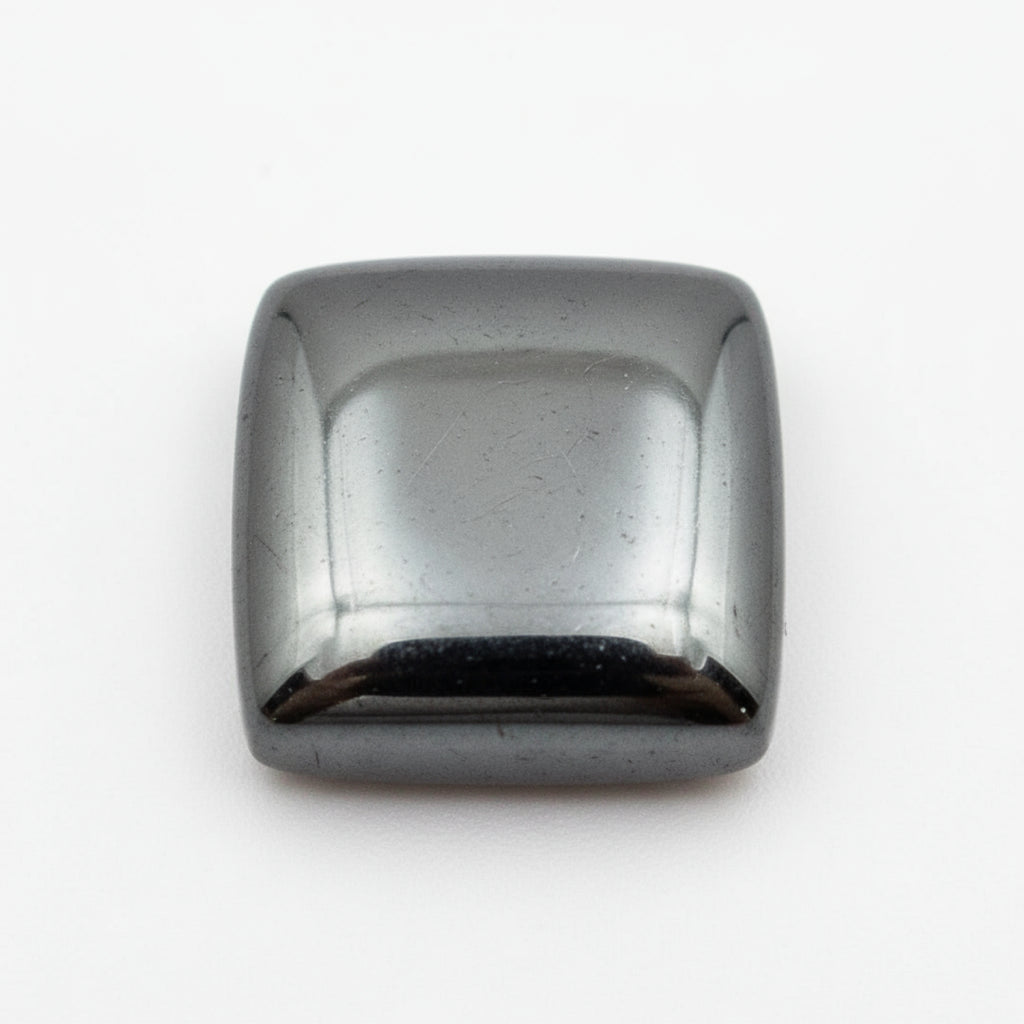 Hematite (Gunmetal) 10PC Tiny 5x5 MM Square Cabochon Gray Fiery semi Precious Gems