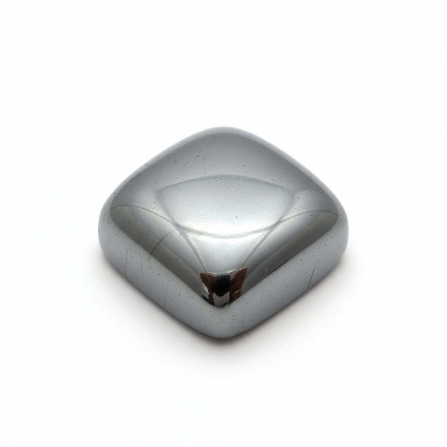 Hematite (Gunmetal) 1PC Tiny 6x6 MM Square Cabochon Gray Brilliant semi Precious Loose Gems