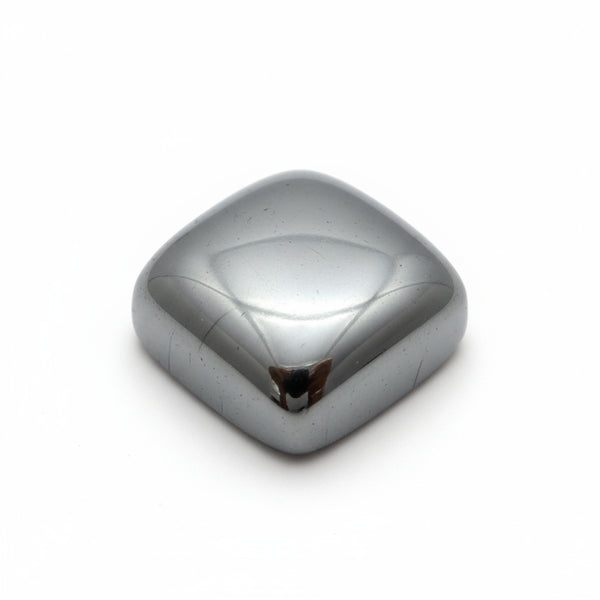 Hematite (Gunmetal) 1PC Tiny 6x6 MM Square Cabochon Gray Brilliant semi Precious Loose Gems