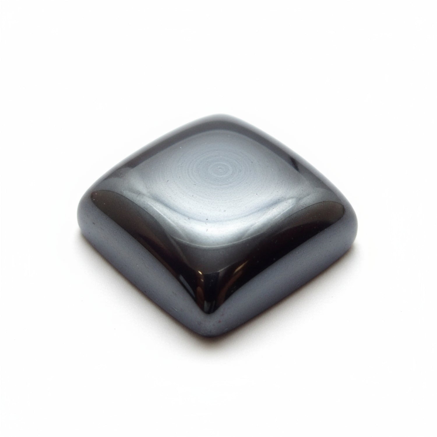 Hematite (Gunmetal) 1PC Tiny 6x6 MM Square Cabochon Gray Brilliant semi Precious Loose Gems