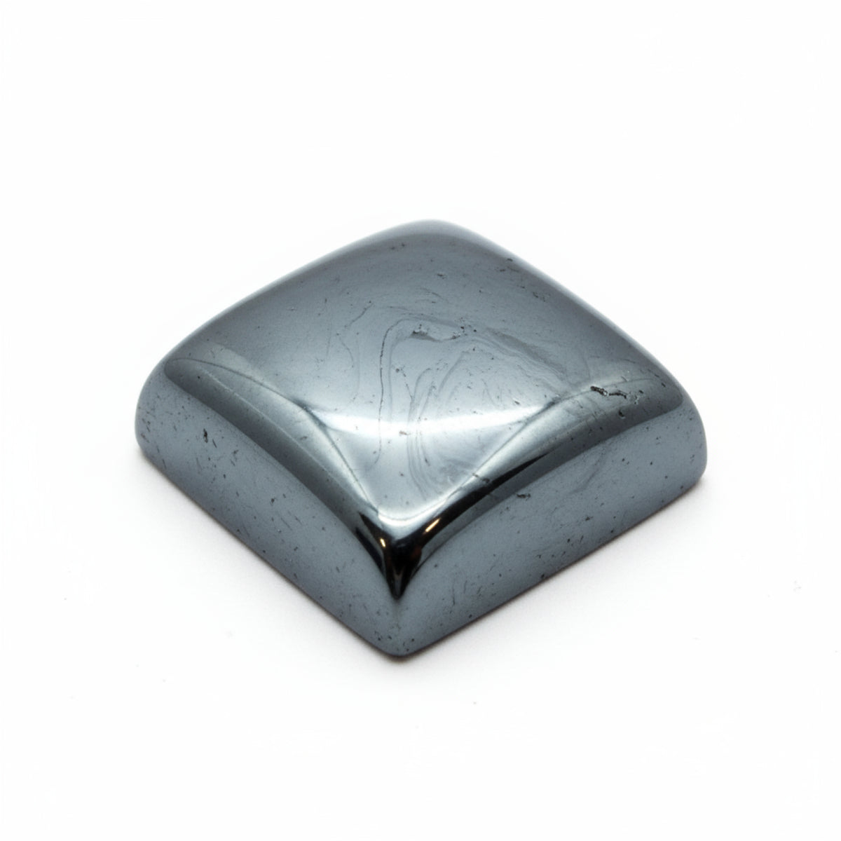 Hematite (Gunmetal) 1PC Small 7x7 MM Square Cabochon Gray Sparkling semi Precious Loose Gemstone