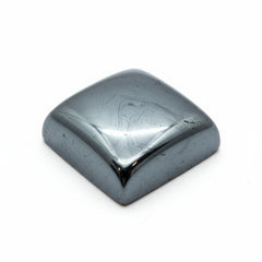Hematite (Gunmetal) 1PC Small 7x7 MM Square Cabochon Gray Sparkling semi Precious Loose Gemstone