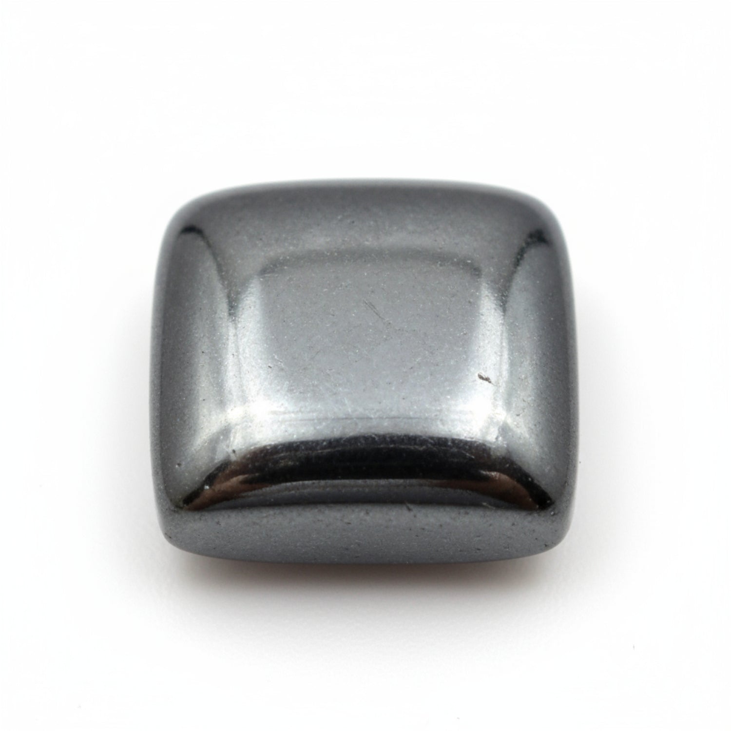 Hematite (Gunmetal) 1PC Small 7x7 MM Square Cabochon Gray Sparkling semi Precious Loose Gemstone