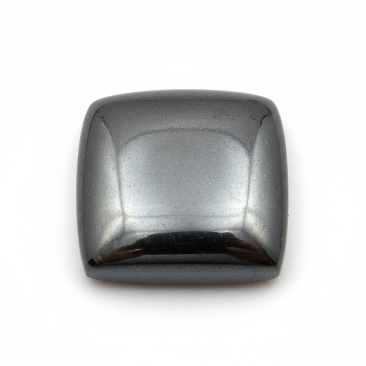 Hematite (Gunmetal) 1PC Small 8x8 MM Square Cabochon Gray Polished semi Precious Loose Gemstones