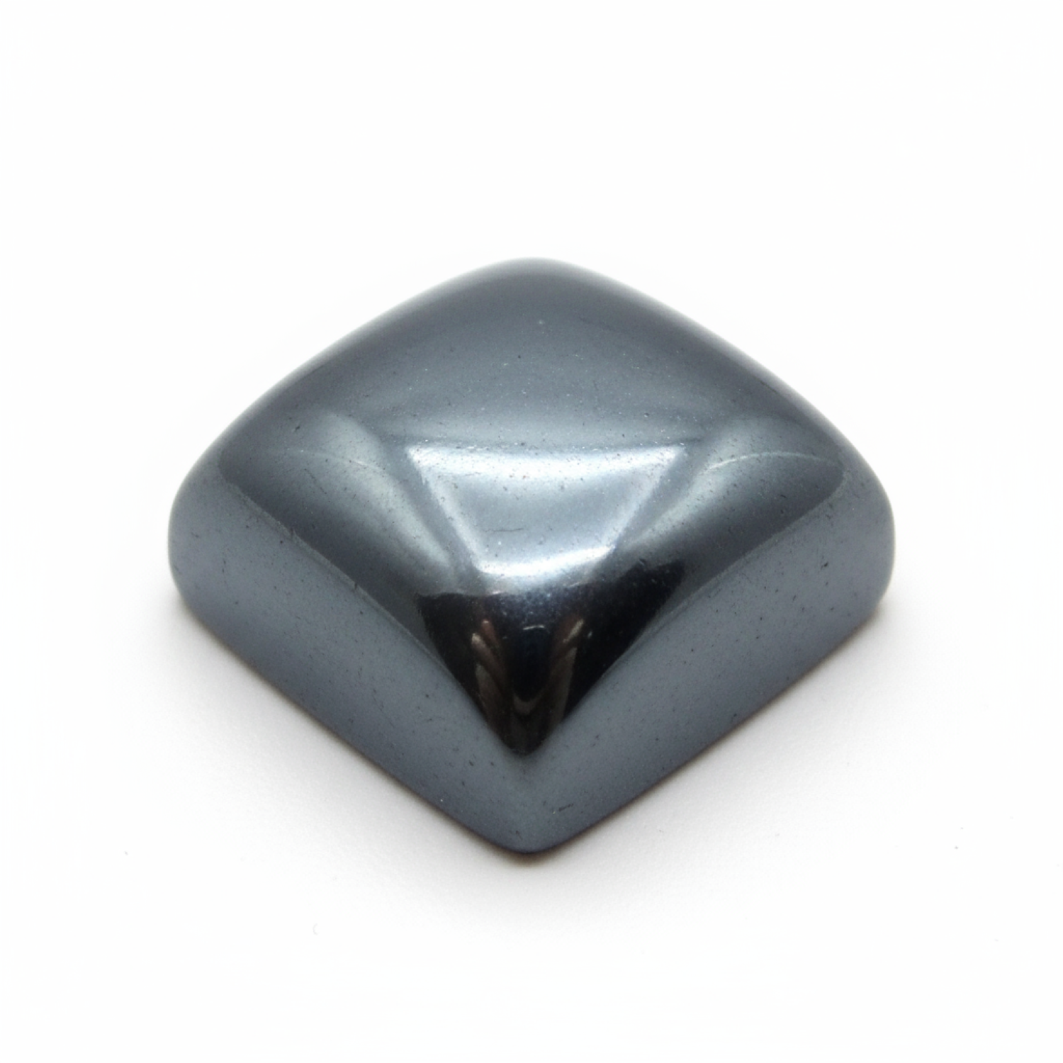Hematite (Gunmetal) 1PC Small 8x8 MM Square Cabochon Gray Polished semi Precious Loose Gemstones Imagen secundaria del producto