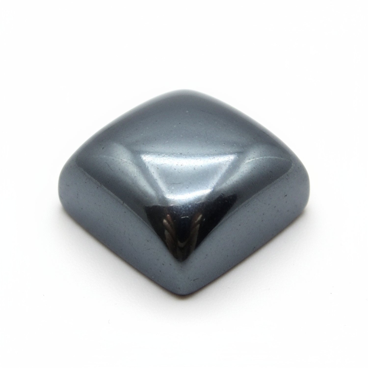 Hematite (Gunmetal) 1PC Small 8x8 MM Square Cabochon Gray Polished semi Precious Loose Gemstones