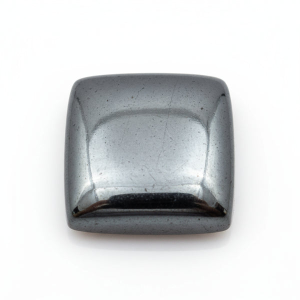 Hematite (Gunmetal) 1PC Medium 9x9 MM Square Cabochon Gray Splendid semi Precious Semi Precious Gemstone