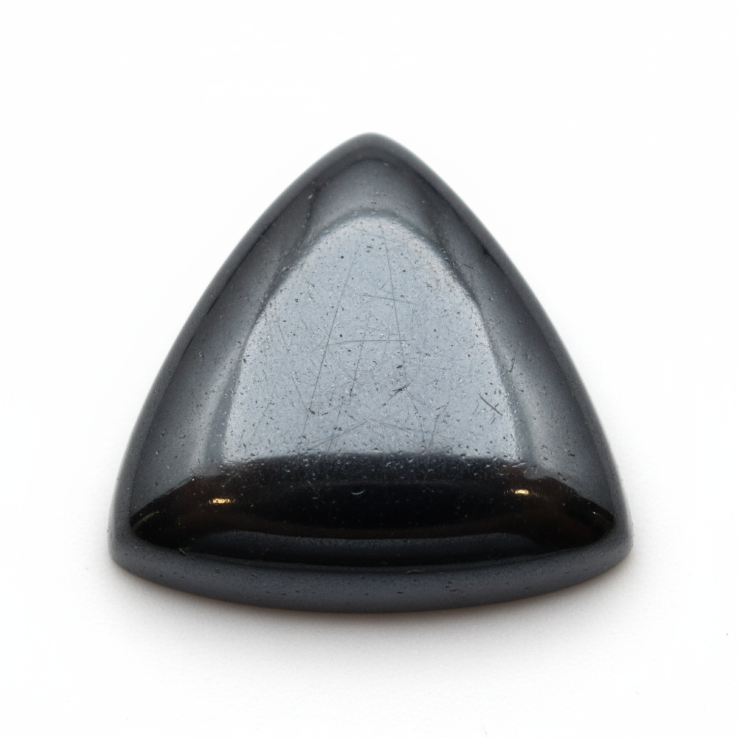 Hematite (Gunmetal) 1PC Large 10x10 MM Triangle Cabochon Gray Fiery semi Precious Loose Gemstone Второстепенное изображение товара