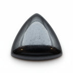 Hematite (Gunmetal) 1PC Large 10x10 MM Triangle Cabochon Gray Fiery semi Precious Loose Gemstone