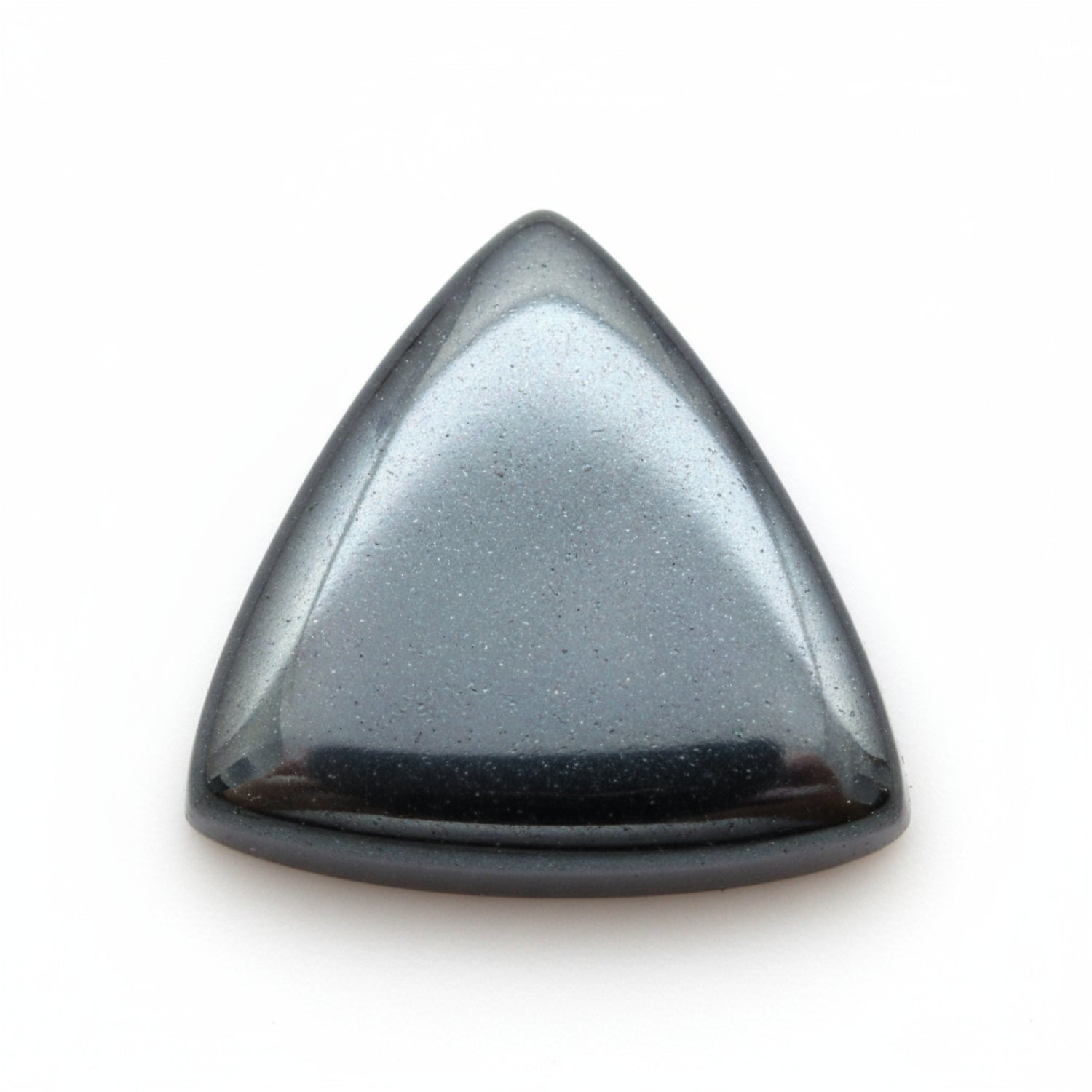 Hematite (Gunmetal) 1PC Large 11x11 MM Triangle Cabochon Gray Brilliant semi Precious Loose Gemstones