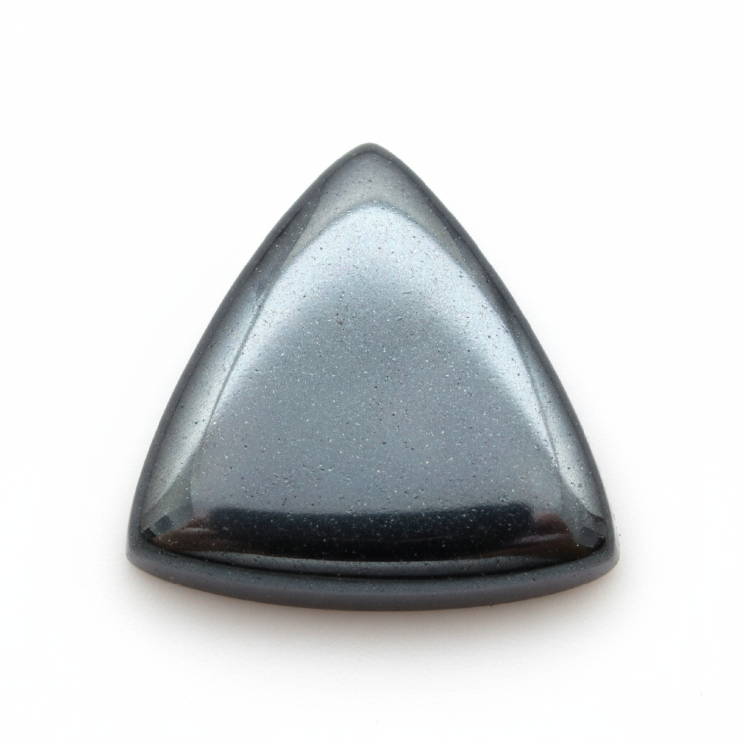 Hematite (Gunmetal) 1PC Large 11x11 MM Triangle Cabochon Gray Brilliant semi Precious Loose Gemstones Imagen principal del producto