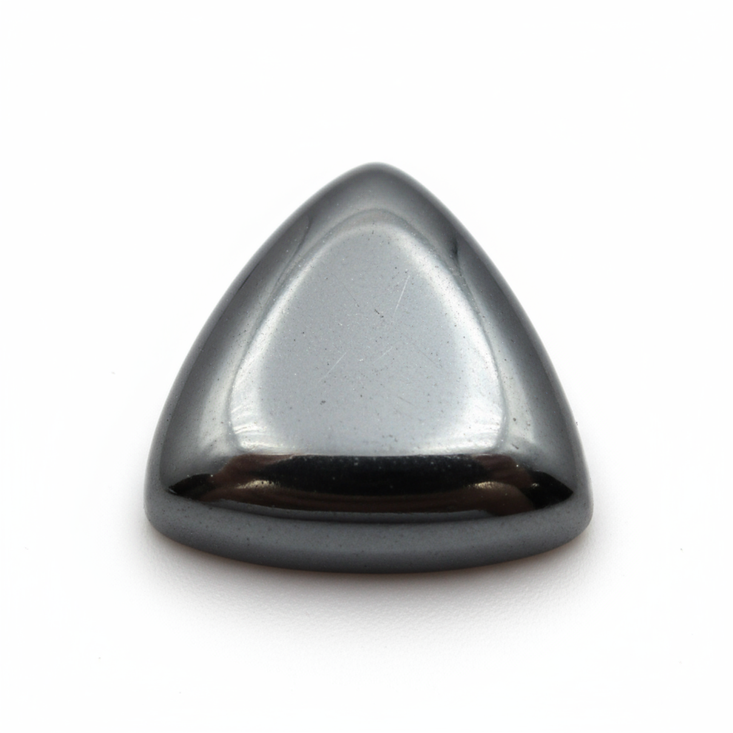 Hematite (Gunmetal) 1PC Large 11x11 MM Triangle Cabochon Gray Brilliant semi Precious Loose Gemstones Imagen secundaria del producto