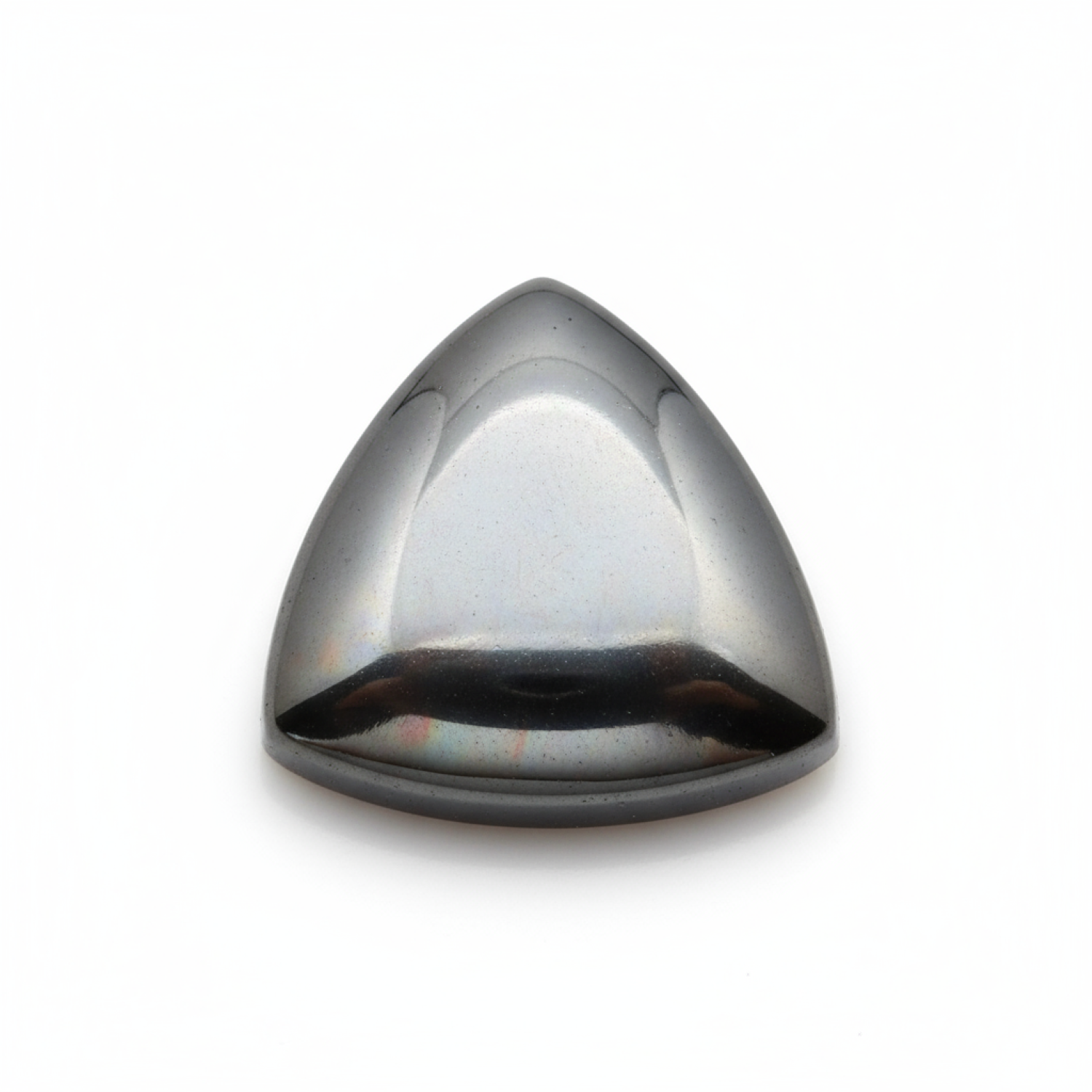 Hematite (Gunmetal) 10PC Tiny 3x3 MM Triangle Cabochon Gray Shine semi Precious Loose Gems メイン画像