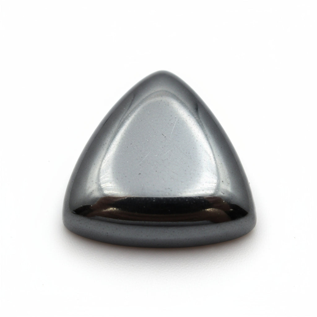 Hematite (Gunmetal) 10PC Tiny 3x3 MM Triangle Cabochon Gray Shine semi Precious Loose Gems