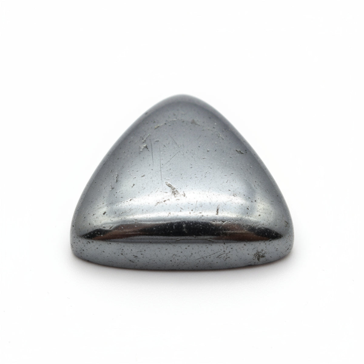Hematite (Gunmetal) 1PC Tiny 6x6 MM Triangle Cabochon Gray Natural semi Precious Semi Precious Gemstone